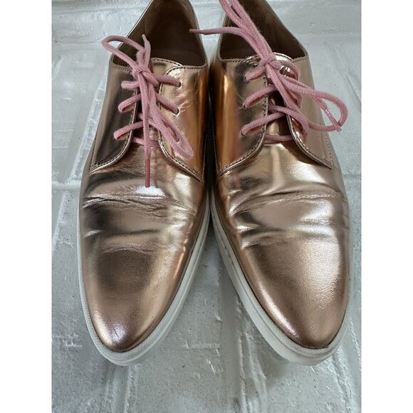Swear Shoes Womens EU 39 US‎ 8.5 Rose Gold Pointed Toe Metallic Loafer Donna2 - Picture 4 of 16